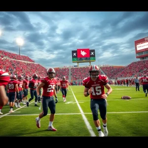 Tonkawa Buccaneers football team celebrating during a game.