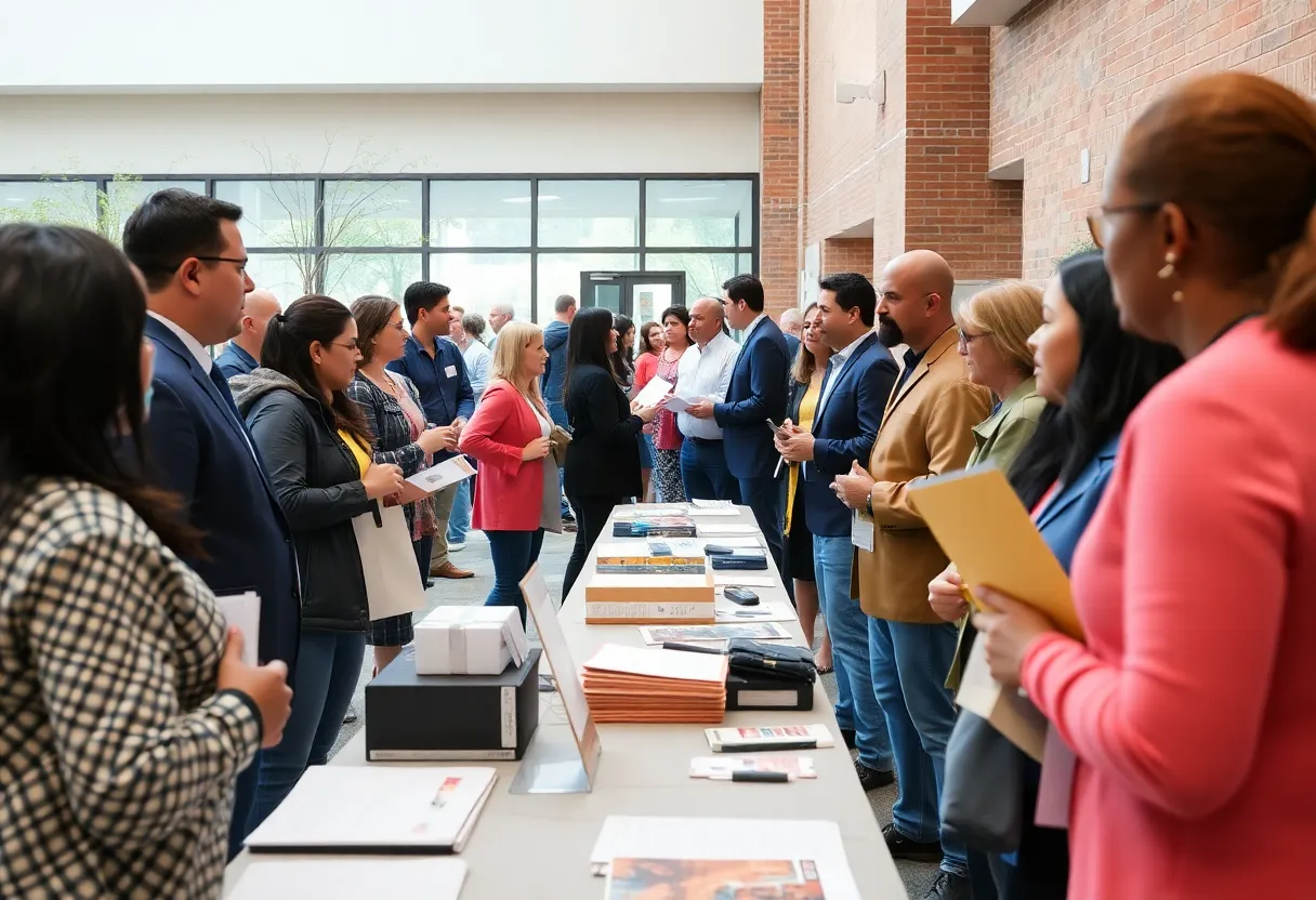 Community members engaging at the Tulsa hiring event
