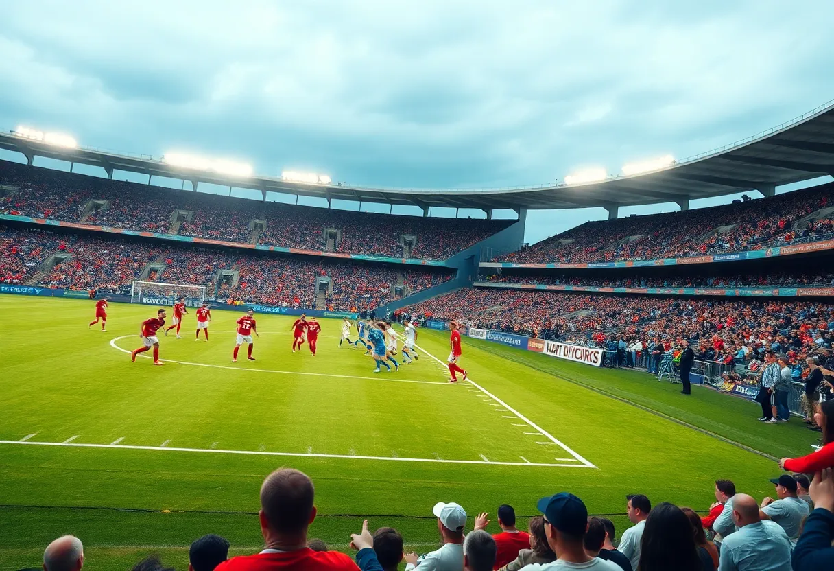 Football players from UAB and Tulsa in action during the game.