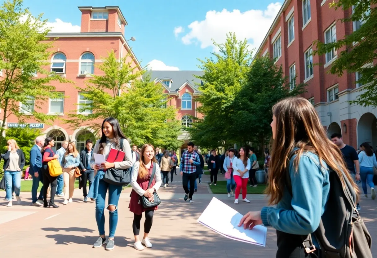 Students at the University of Oklahoma's Honors College participating in academic activities.