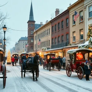Family enjoying the Victorian Walk in downtown Guthrie