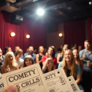 Audience enjoying a comedy show at Bricktown Comedy Club