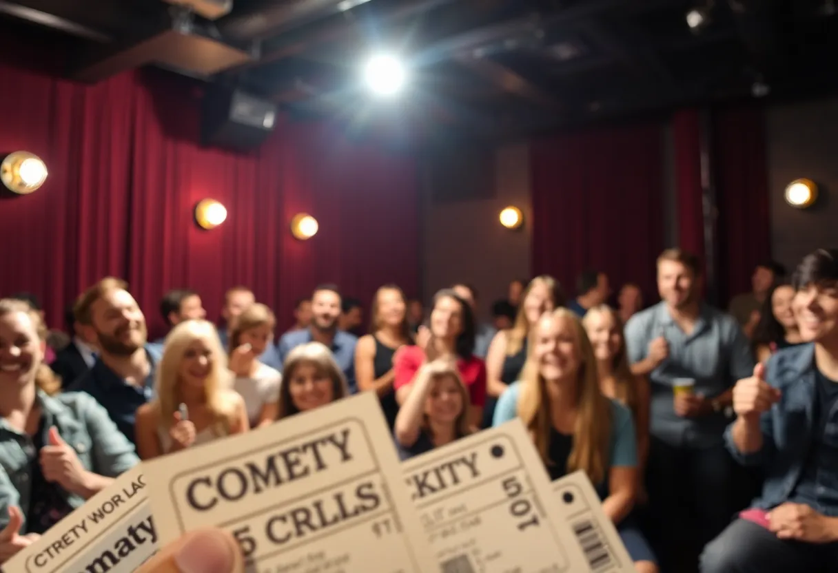 Audience enjoying a comedy show at Bricktown Comedy Club