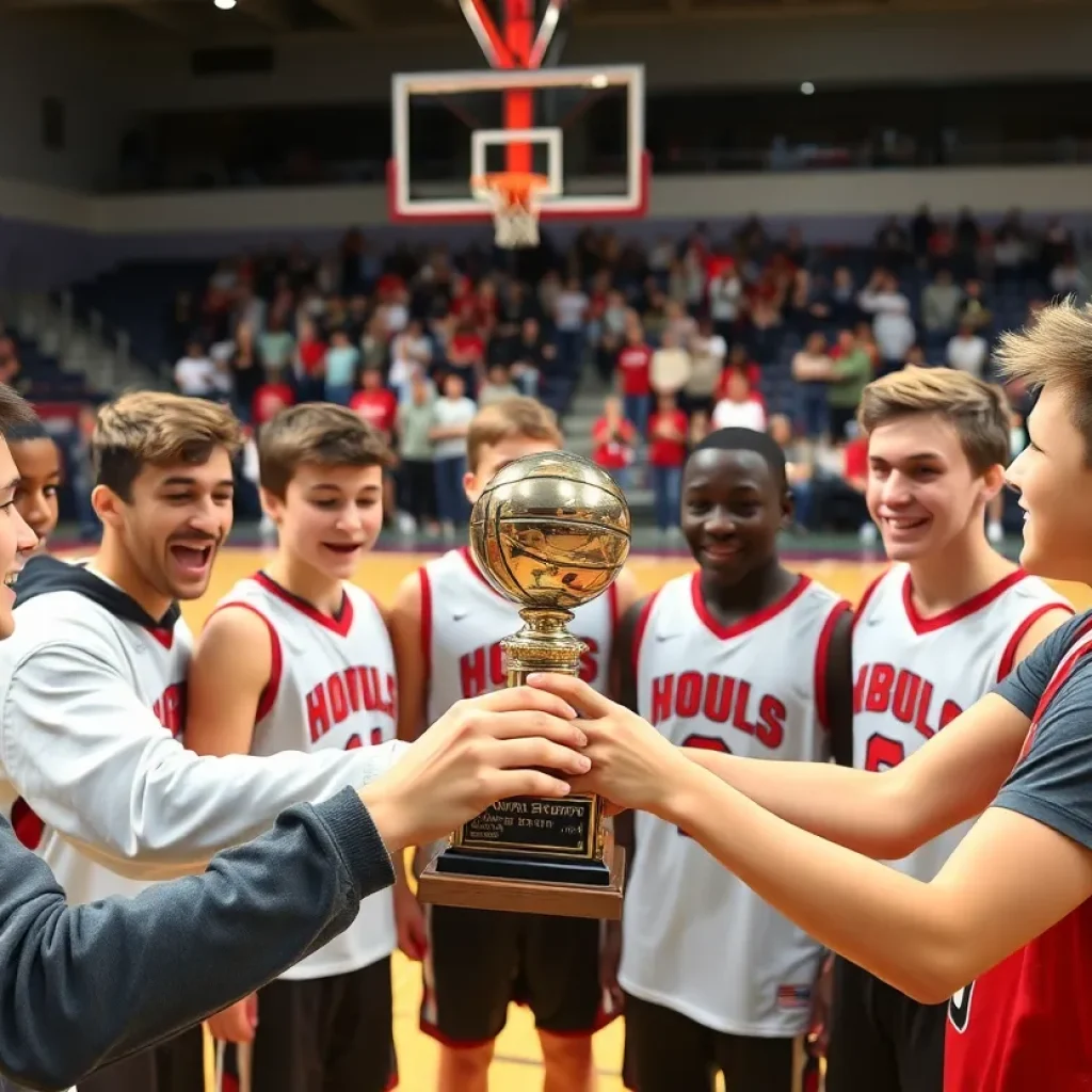 ACCS girls' basketball team returns championship trophy