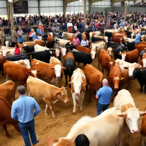Cattlemen's Congress showcasing various cattle breeds in a vibrant community setting