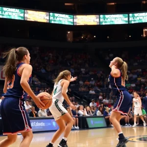 Oklahoma State Cowgirls in action against Colorado Buffaloes