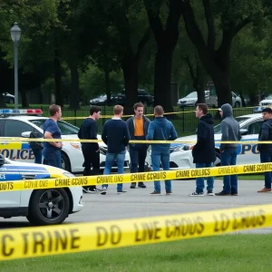 Police at crime scene in Del City