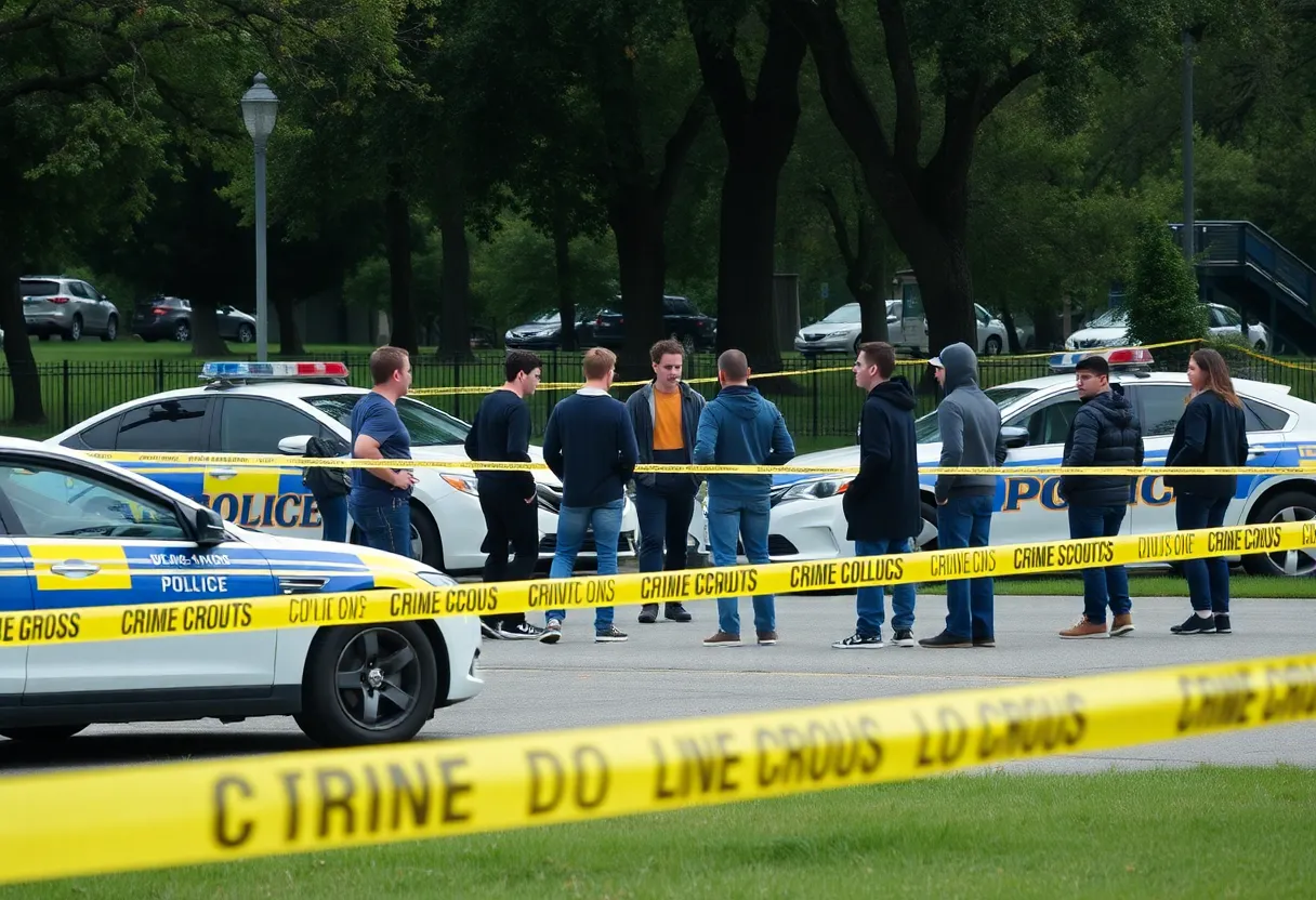 Police at crime scene in Del City