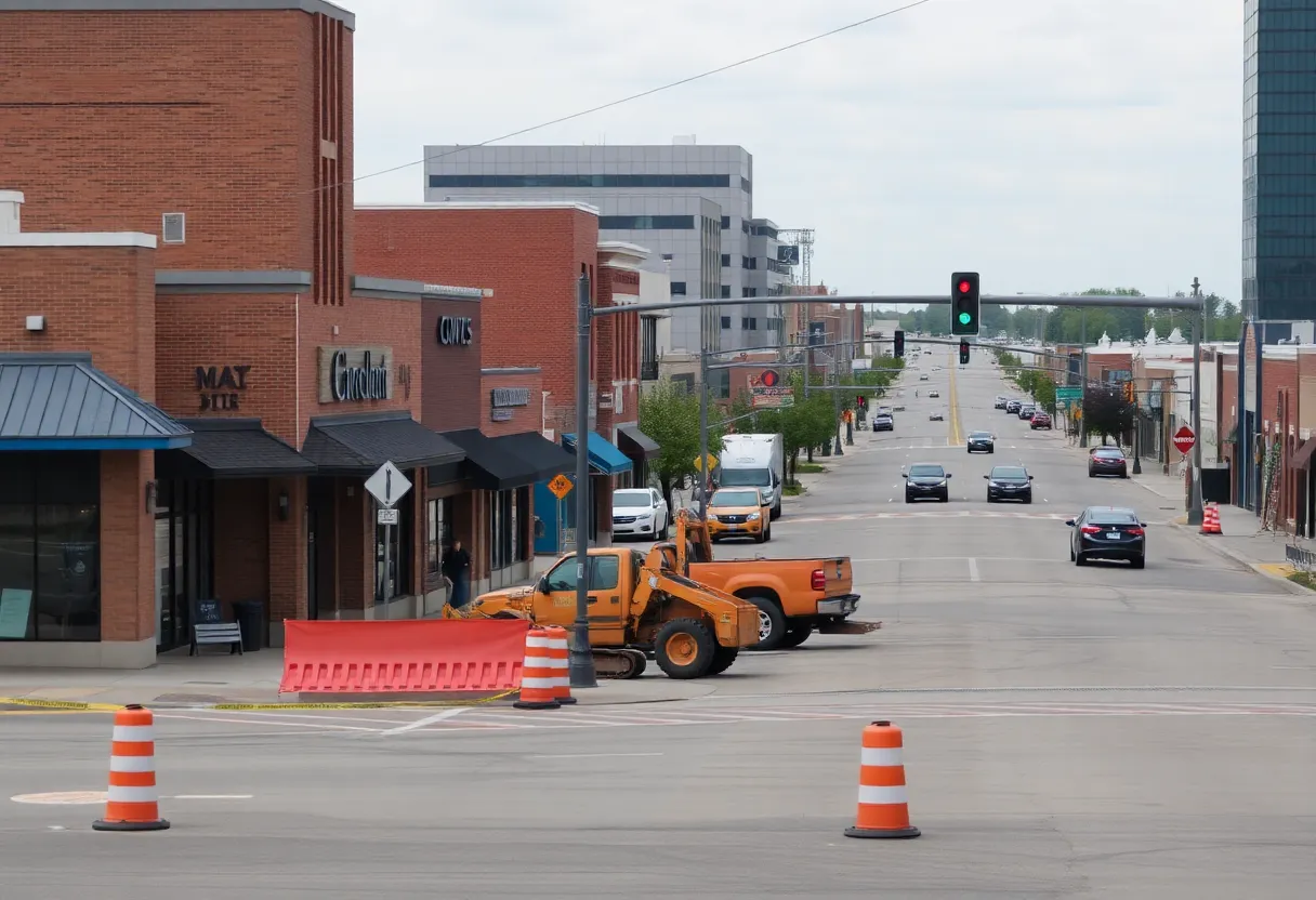 Construction at the Danforth Road and Kelly Avenue intersection in Edmond, Oklahoma.
