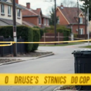 Police investigating a residential area where a homicide occurred