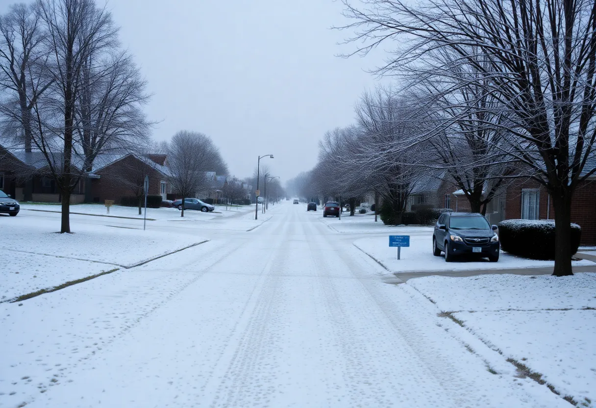 A peaceful winter scene in Edmond, Oklahoma