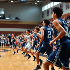 Action shot from the Harding Prep vs. Destiny Christian Wildcats basketball game.