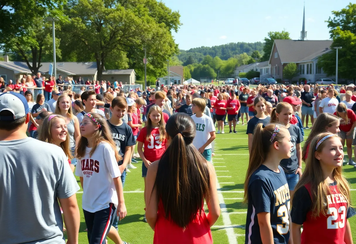 Students engaged in high school sports in Stillwater, Oklahoma.