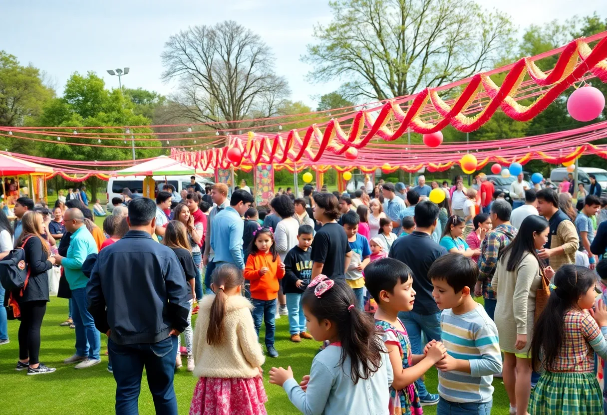 Families enjoying a festival in Lawton, Oklahoma