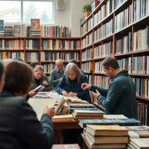 People engaging in discussions at Magic City Books