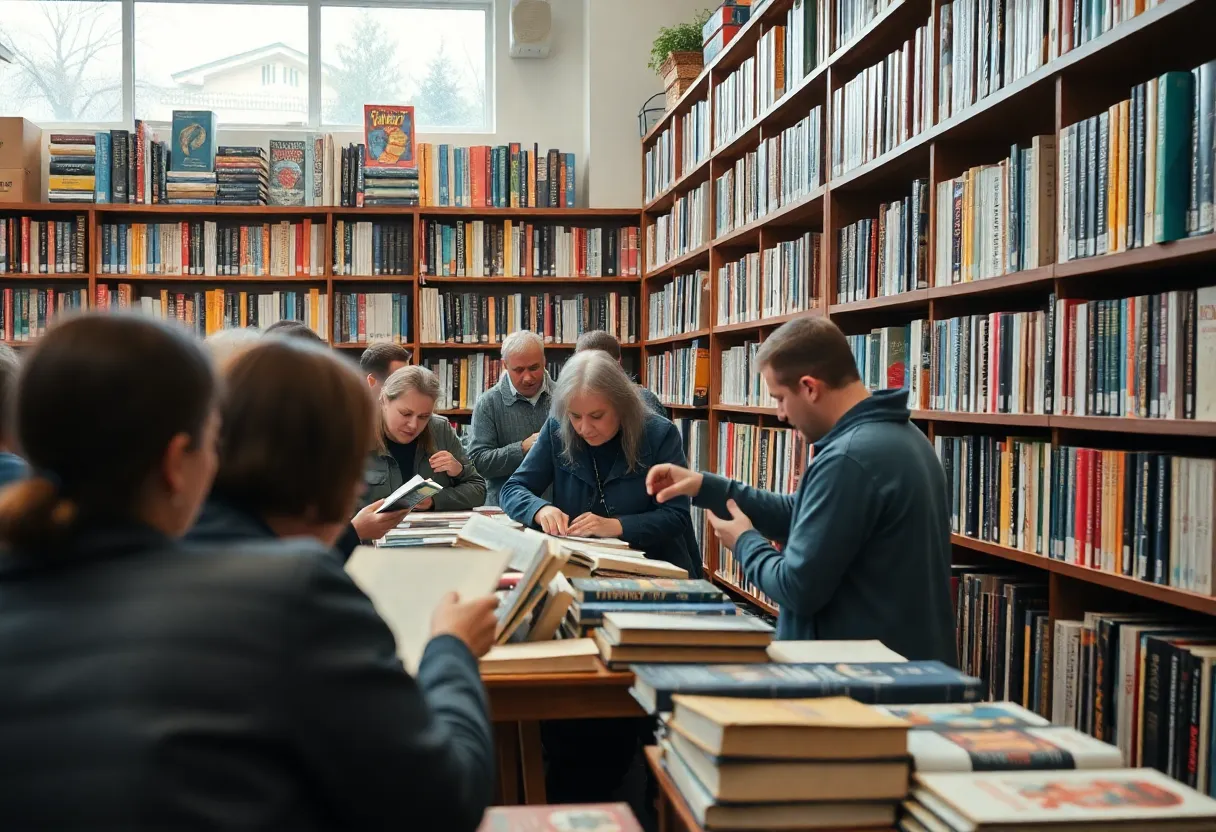 People engaging in discussions at Magic City Books