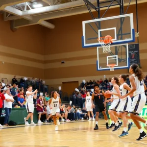 Ocean City boys basketball team playing against Egg Harbor Township.