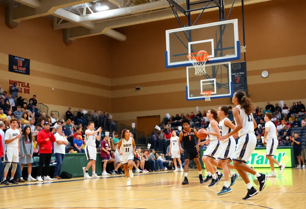Ocean City boys basketball team playing against Egg Harbor Township.