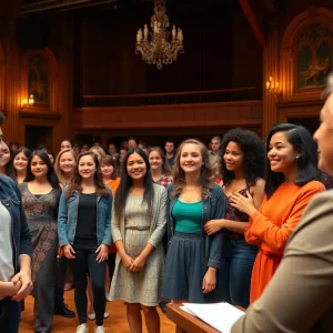 Community performers auditioning for Oklahoma! at Tulsa Performing Arts Center