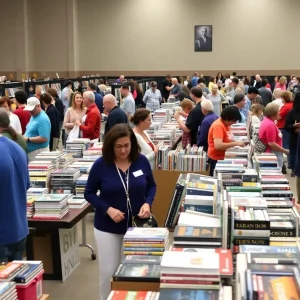 People browsing at the Oklahoma City Book Sale