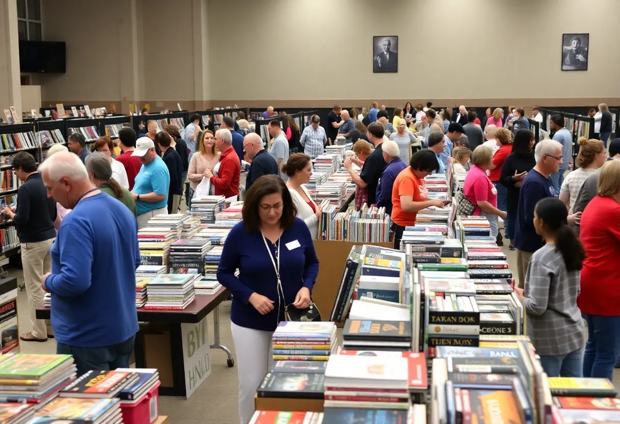 People browsing at the Oklahoma City Book Sale