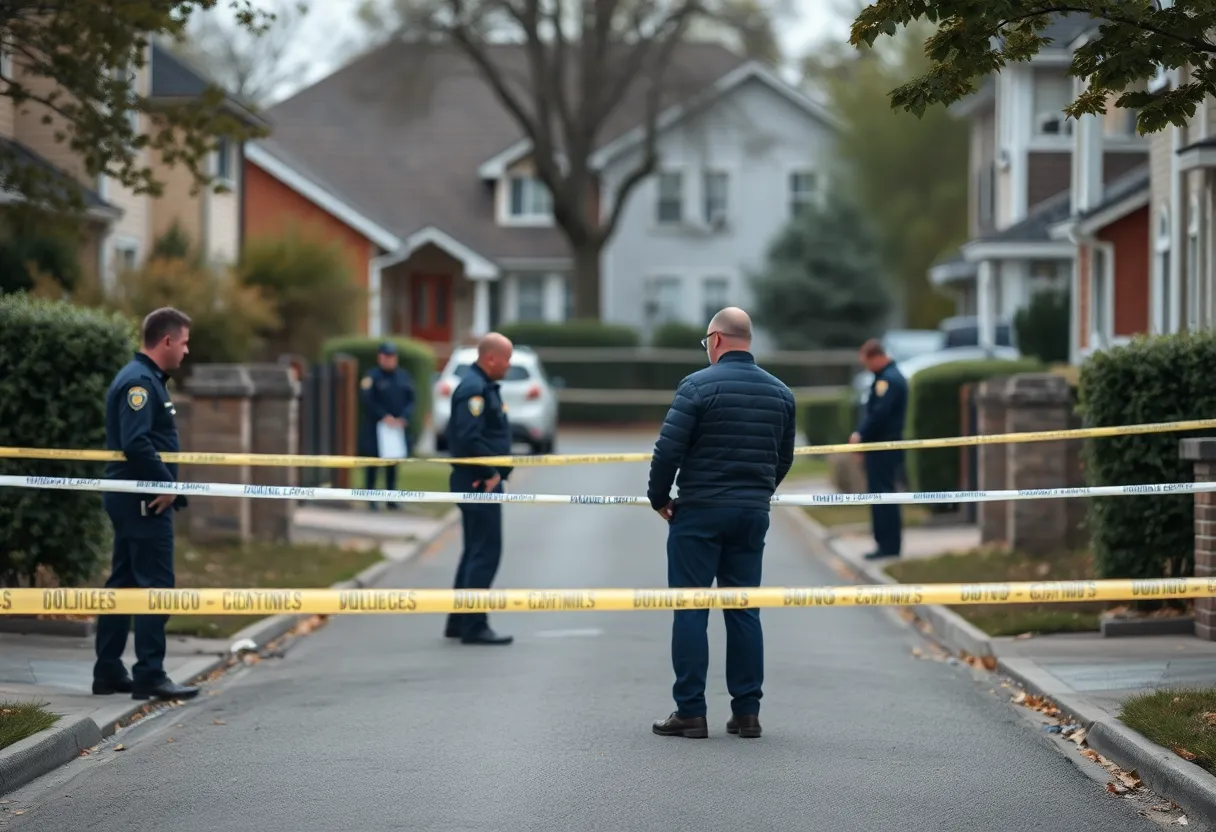 Police investigating a crime scene in southeast Oklahoma City