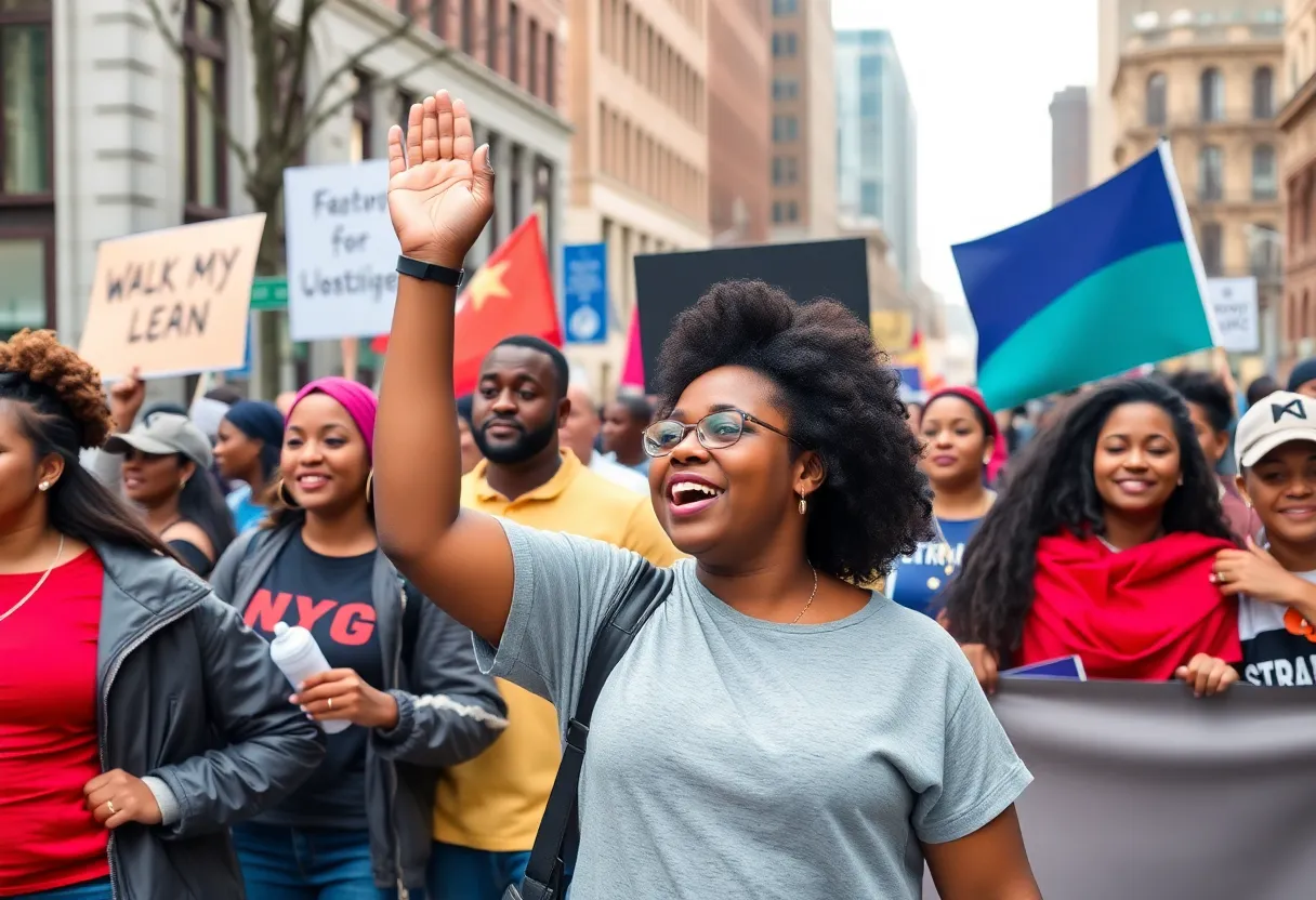 People celebrating during the MLK Celebration in Oklahoma City.