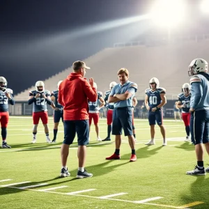 Coaching session at the University of Oklahoma football program