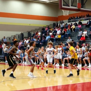 High school basketball players competing in Oklahoma