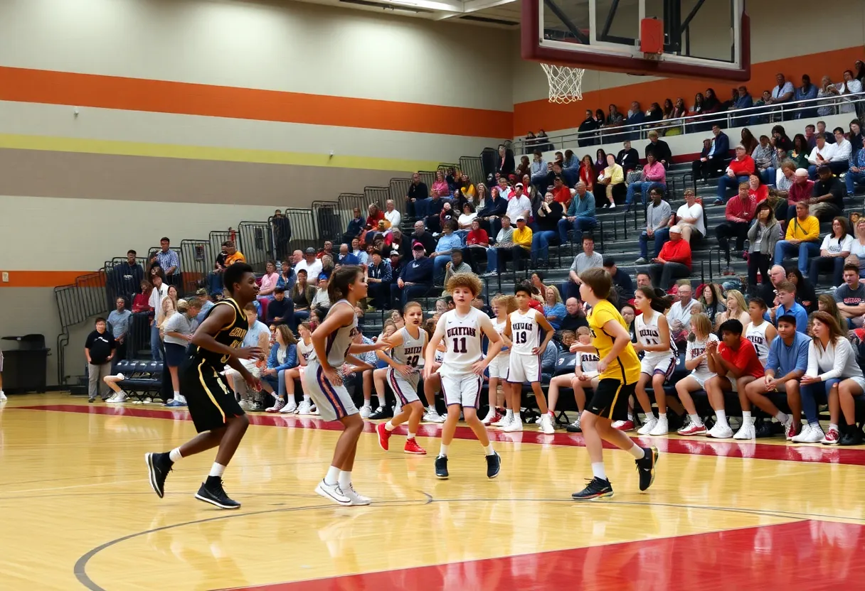 High school basketball players competing in Oklahoma
