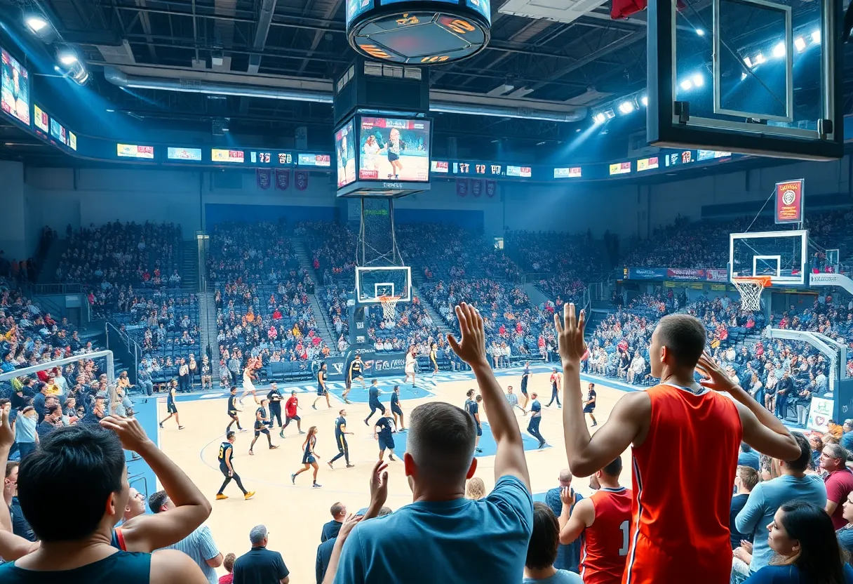 Oklahoma Sooners and Texas A&M Aggies competing in a basketball match