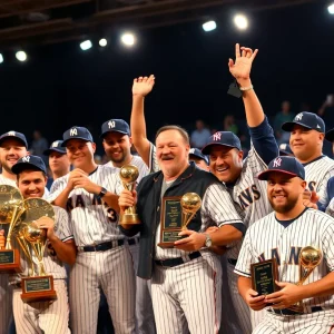 Celebration at the Oklahoma State University Baseball Hall of Fame induction ceremony