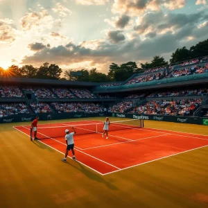 Oklahoma State Cowboys winning a tennis match at Greenwood Tennis Center.