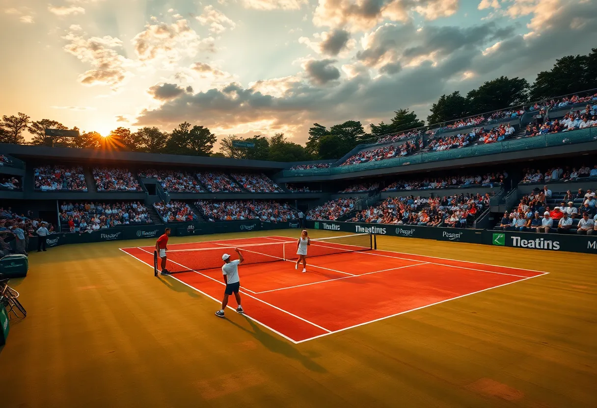 Oklahoma State Cowboys winning a tennis match at Greenwood Tennis Center.