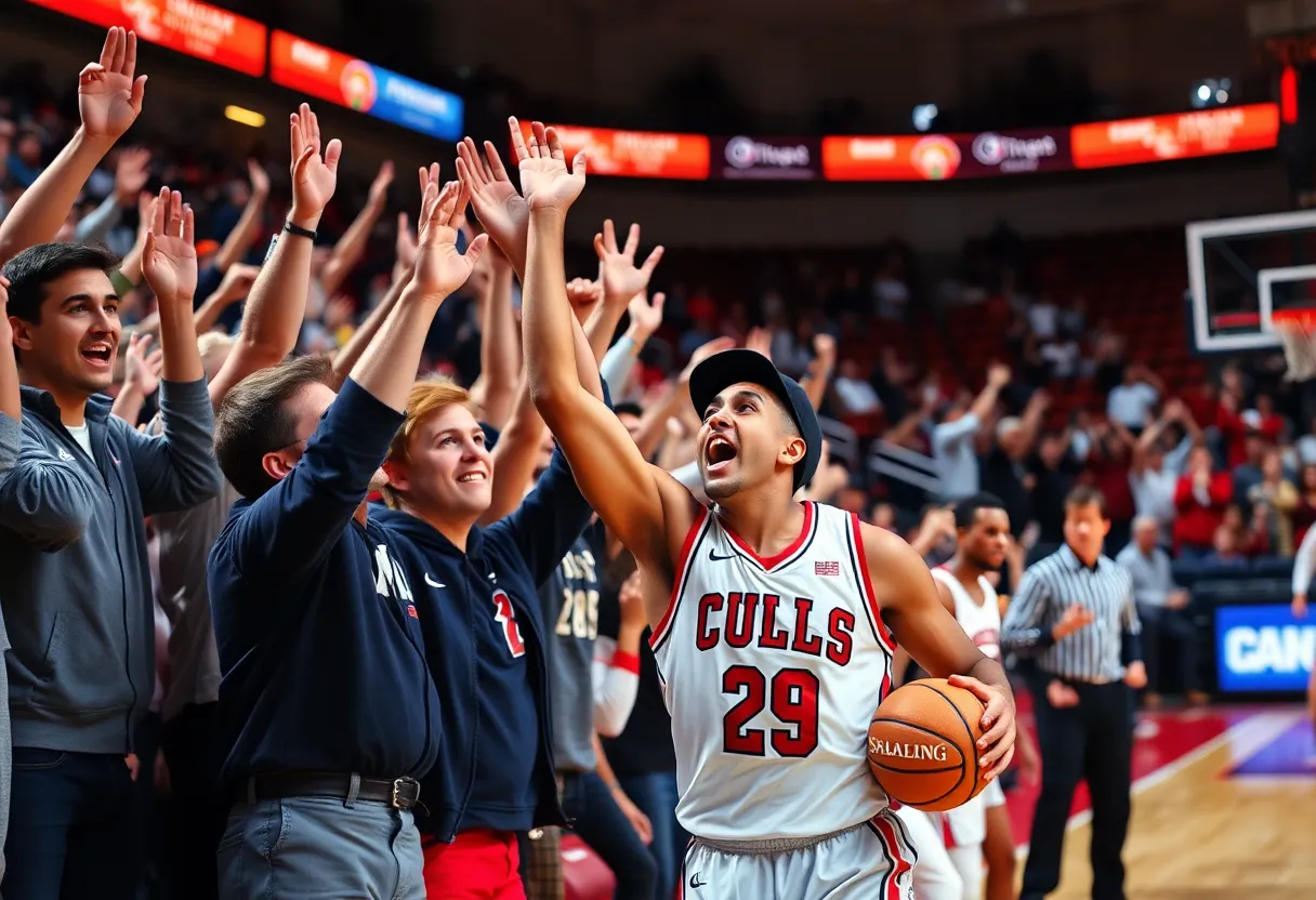 Oklahoma State Cowgirls celebrate their victory against Iowa State.