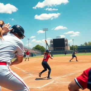 Oklahoma State Softball game in progress