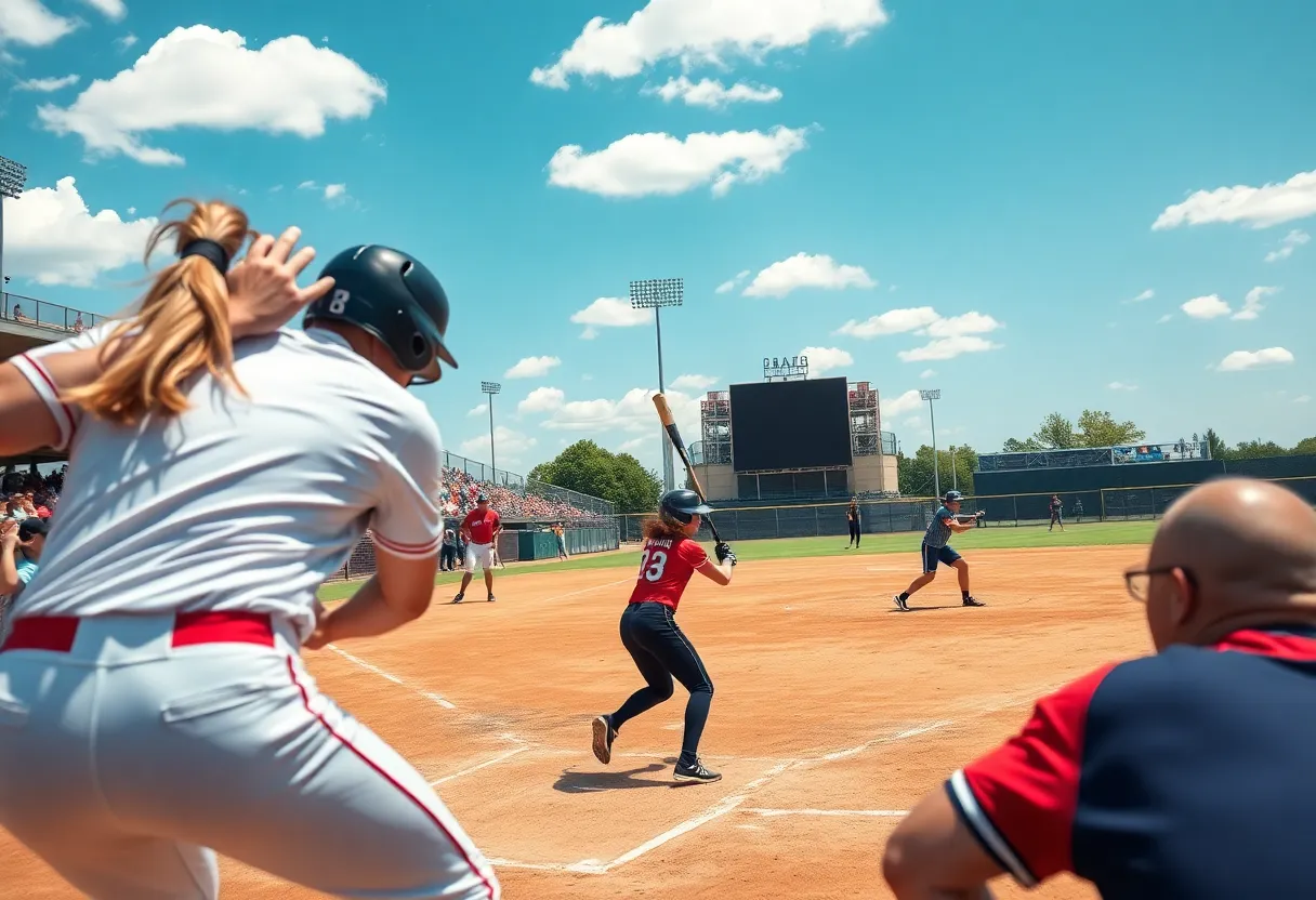 Oklahoma State Softball game in progress