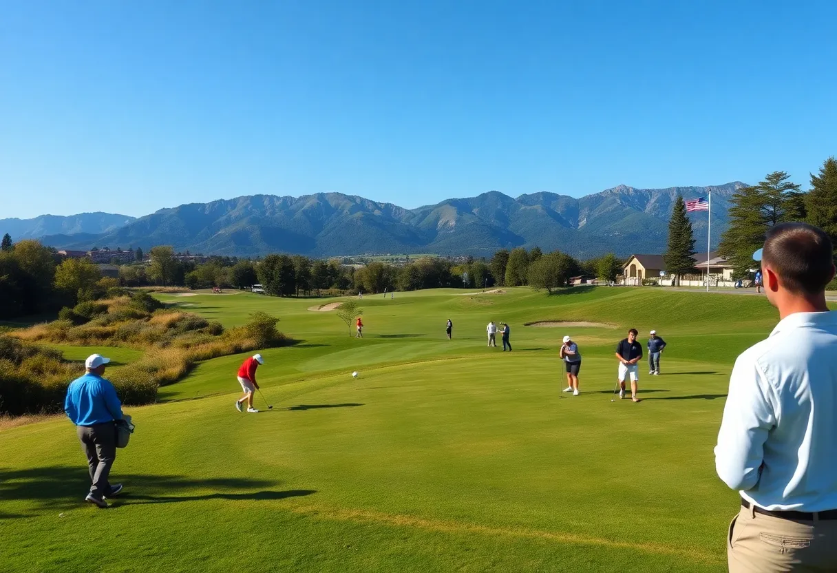 Oklahoma State women's golf team competing at the Collegiate Invitational