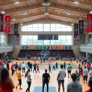 University of Oklahoma athletics facility bustling with activity