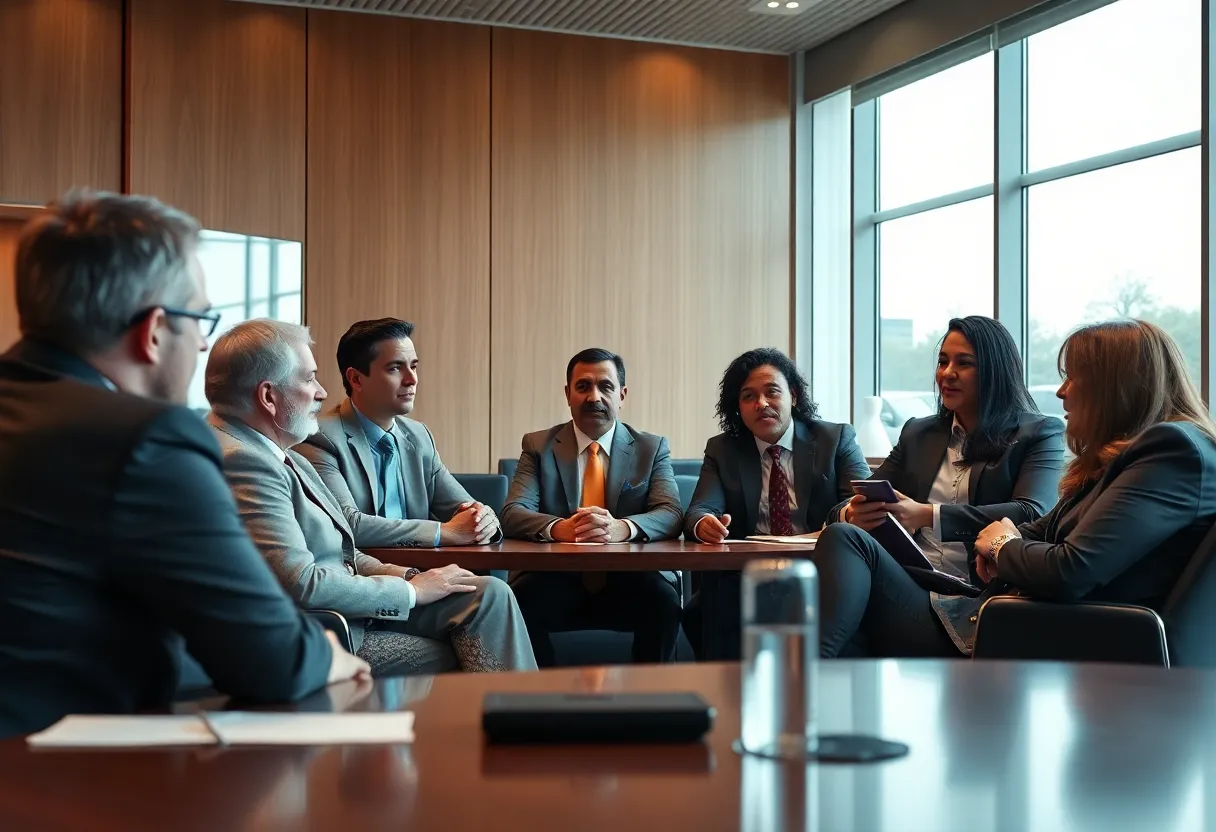 University officials discussing the future of athletics