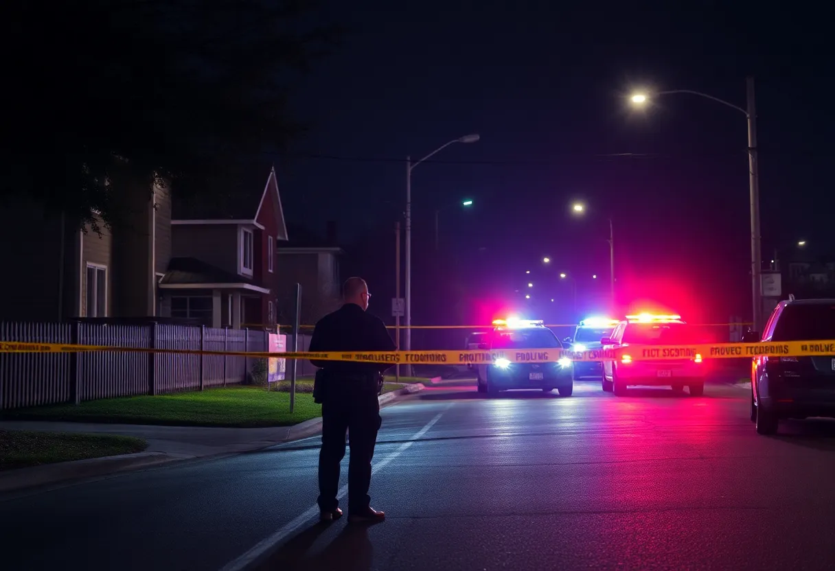 Scene of police activity in Southwest Oklahoma City following a shooting incident