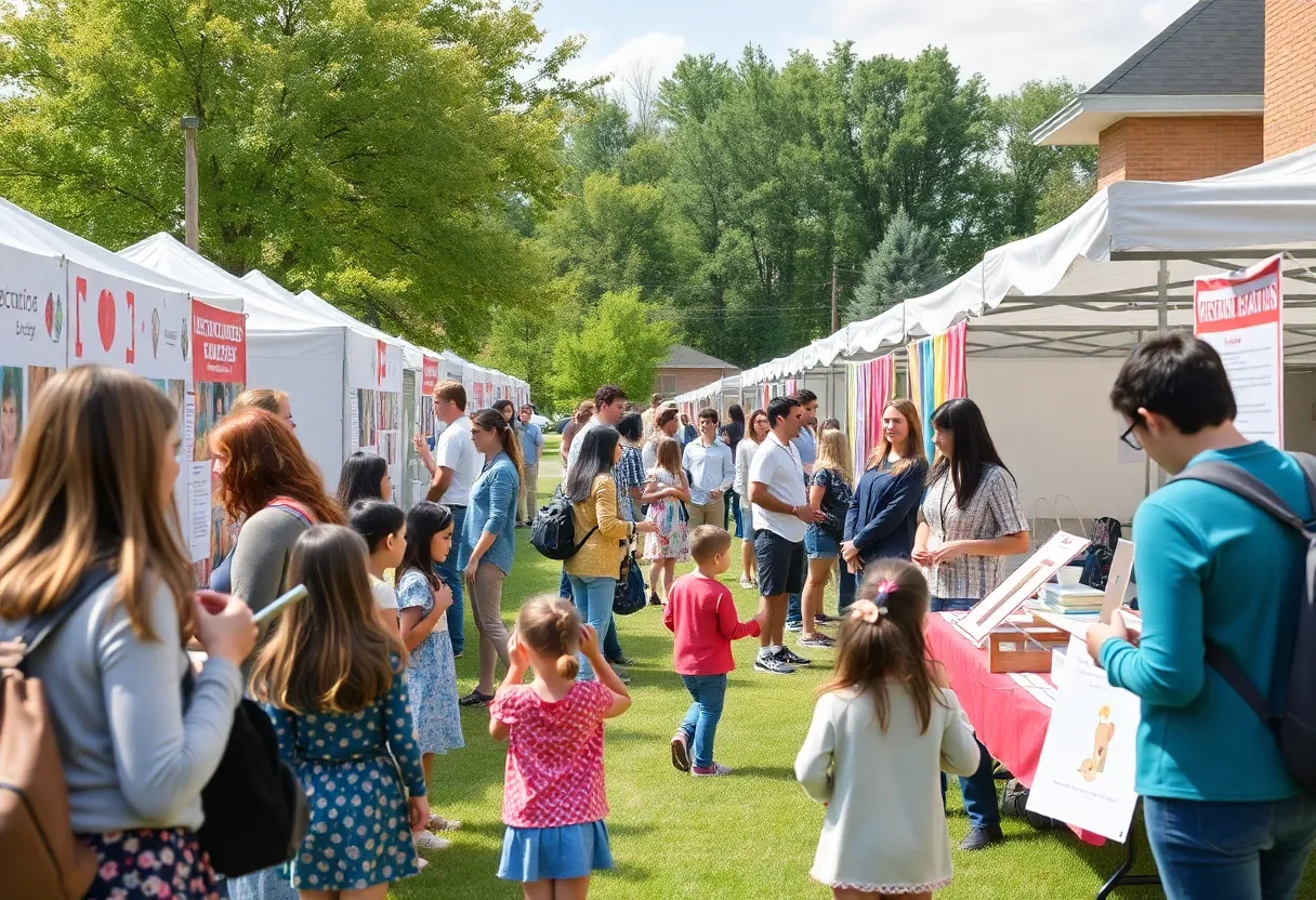 Families exploring educational options at School Choice Showcase in Oklahoma City.