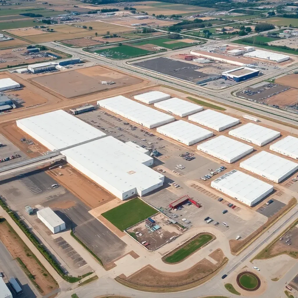 Aerial view of the former Seagate Technology facility in Oklahoma City