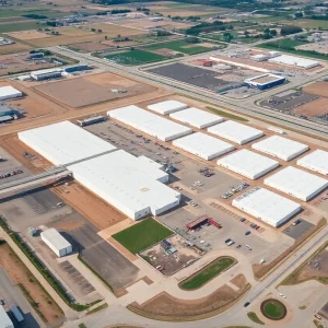 Aerial view of the former Seagate Technology facility in Oklahoma City