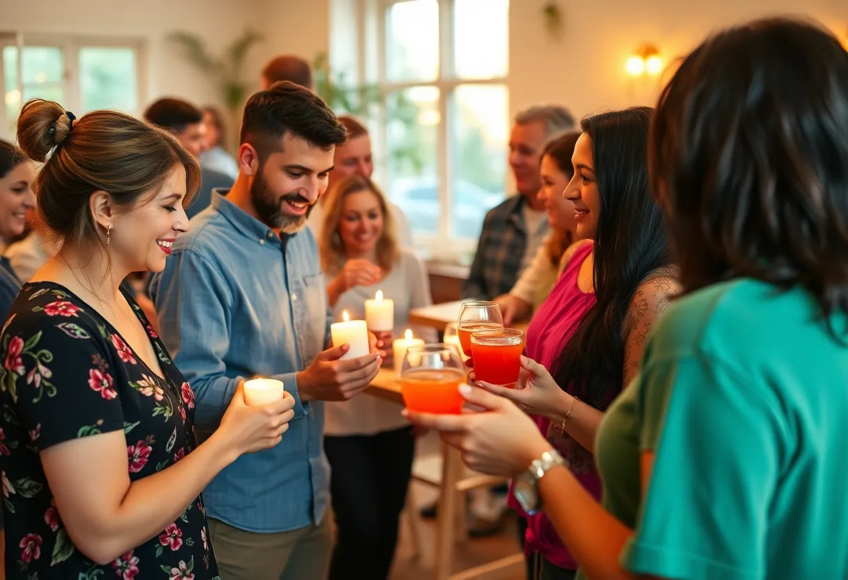 Community members participating in Sober Girls Tulsa event for Dry January