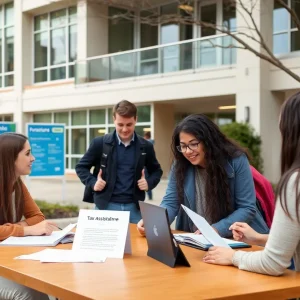Students providing tax assistance at UCO
