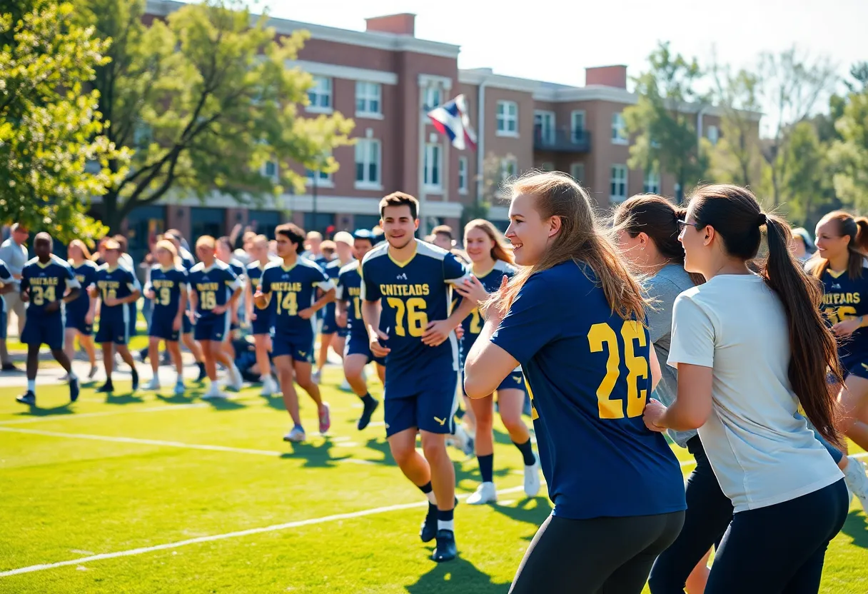 Athletic teams representing the University of Oklahoma during a game