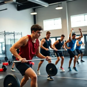 Strength training session at University of Oklahoma