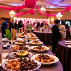 Attendees enjoying chocolate delights at Chocolate Decadence in Oklahoma City