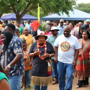 Residents participating in a community event in Choctaw, Oklahoma.